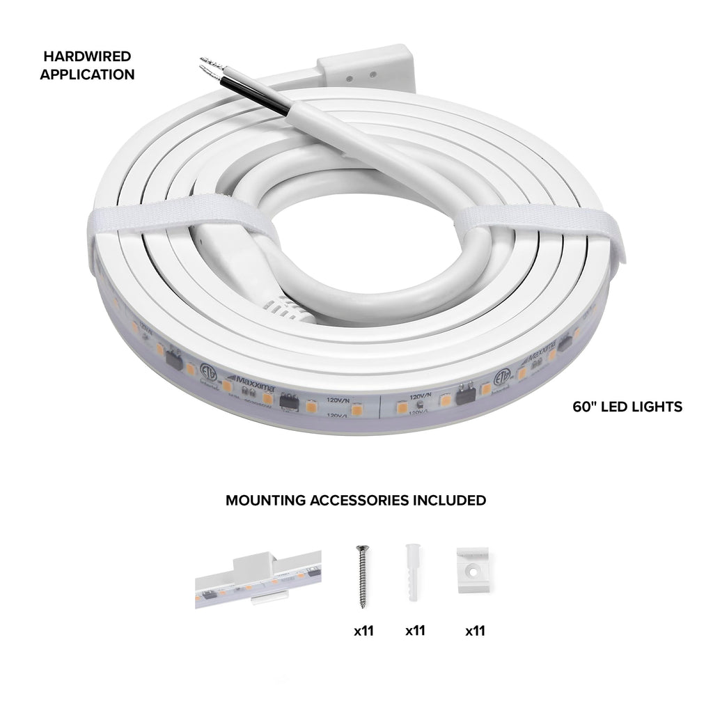 60 in. Hardwired LED Under Cabinet Strip Light, 2300 Lumens