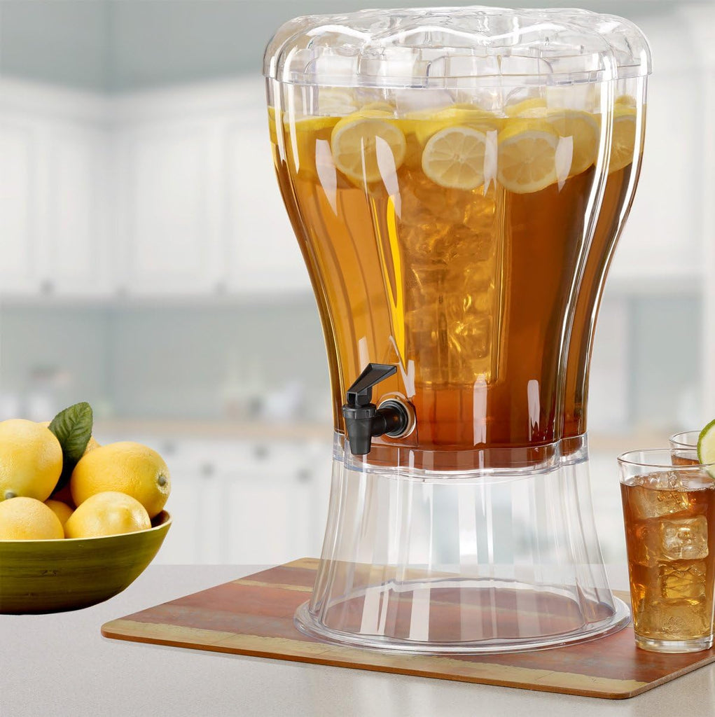 3.5 Gallon Beverage Dispenser with Stand, Spigot and Ice Cone