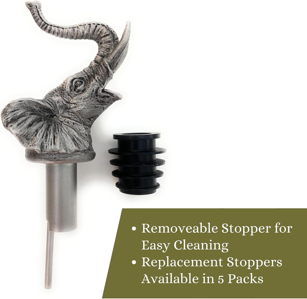 TXOKO Premium Stainless Steel Wine Pourer, Aerator and Decanter - Pour Spout for Red, White and Rose Wine, Liquor