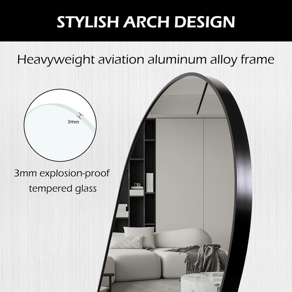 Arched Full Length Floor, 64×21 Oval Full Floor