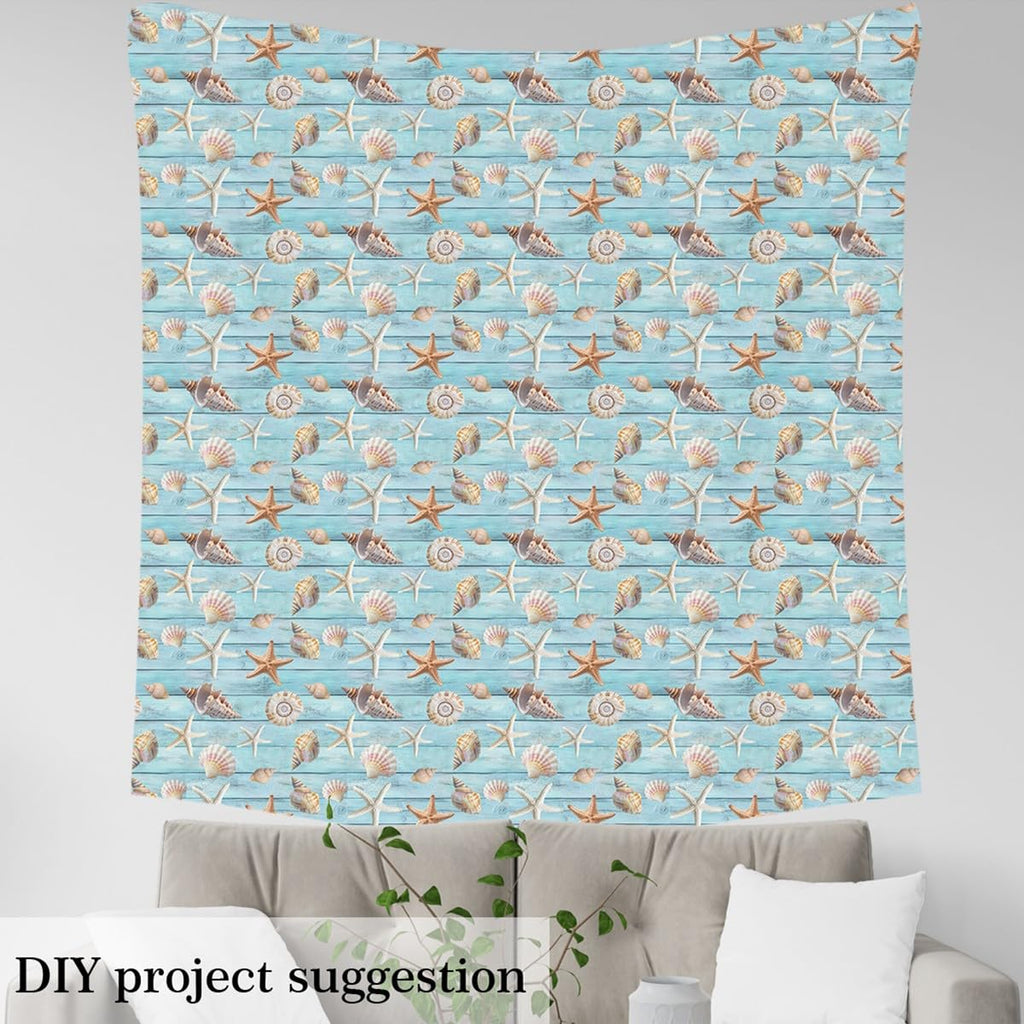 Ocean Starfish Fabric by The Yard Soft 3 Yards
