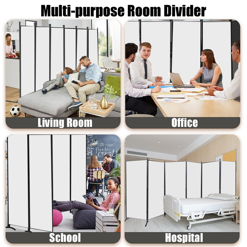 Room Divider-Folding Privacy Screens, 6 ft Partition Room Dividers Wall for Separation, Home, Office, Classroom