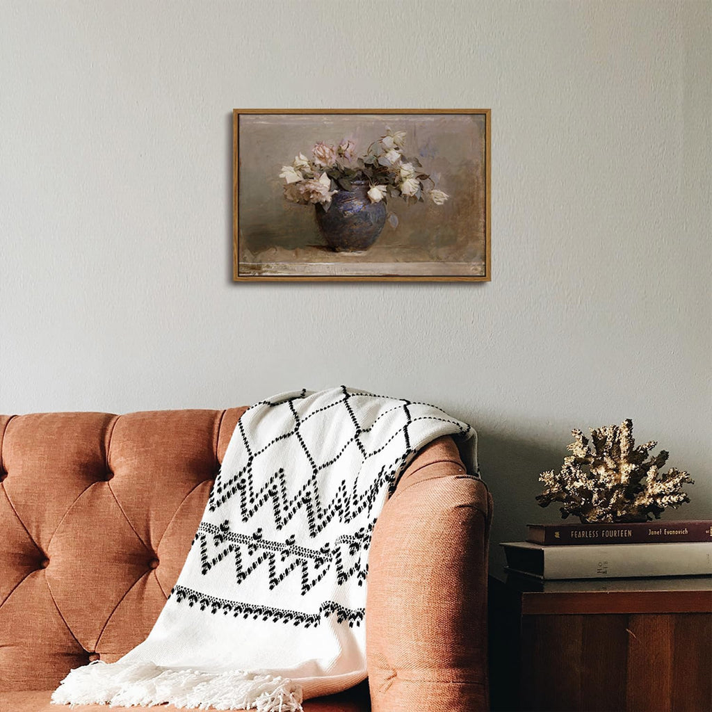 Vintage Landscape Canvas Wall Art Framed Natural Scenery Painting Artwork Prints France Country Wilderness Farmhouse
