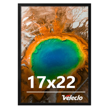 17x22 Picture Frame for Wall Display, 17x22 Black Picture Frame with Shatter Resistant Plexiglass, Stable and Sturdy