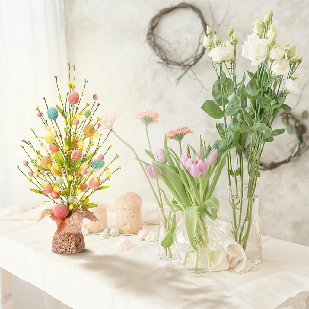 18Inch Easter Egg Tree Decorations Tabletop Spring Indoor Decor