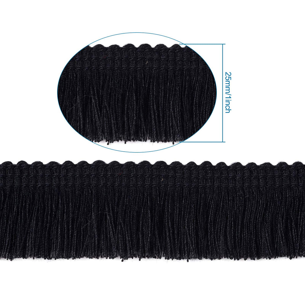 1 Inch Fringe Trim Tassel, Fringe Trim Tassel Ribbon Polyester Lace Ribbon for Sewing Clothing Cushions - 27 Yards