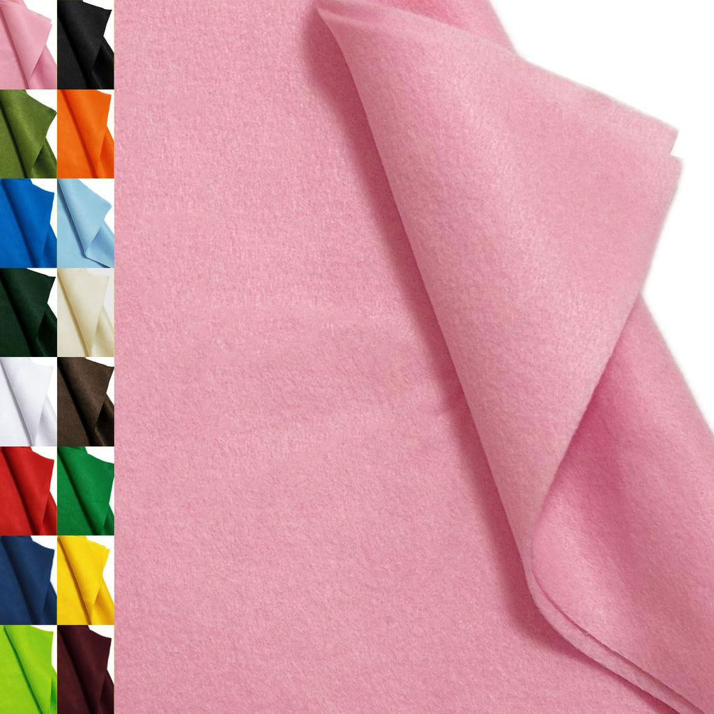 Baby Pink Felt Fabric 36" x 18" 1.6mm Thick Craft Felt Sheet