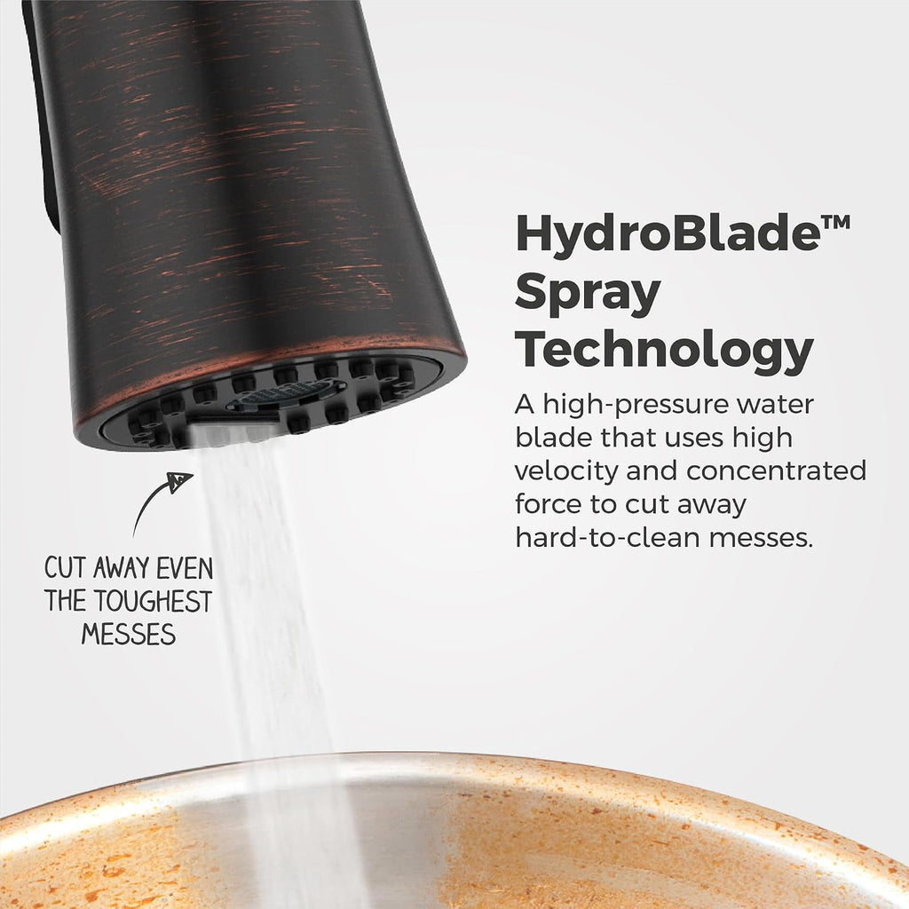 Alderwood Kitchen Faucet with Pull Down Sprayer and Soap Dispenser Single Handle High Arc Spout NSF Certified Tuscan