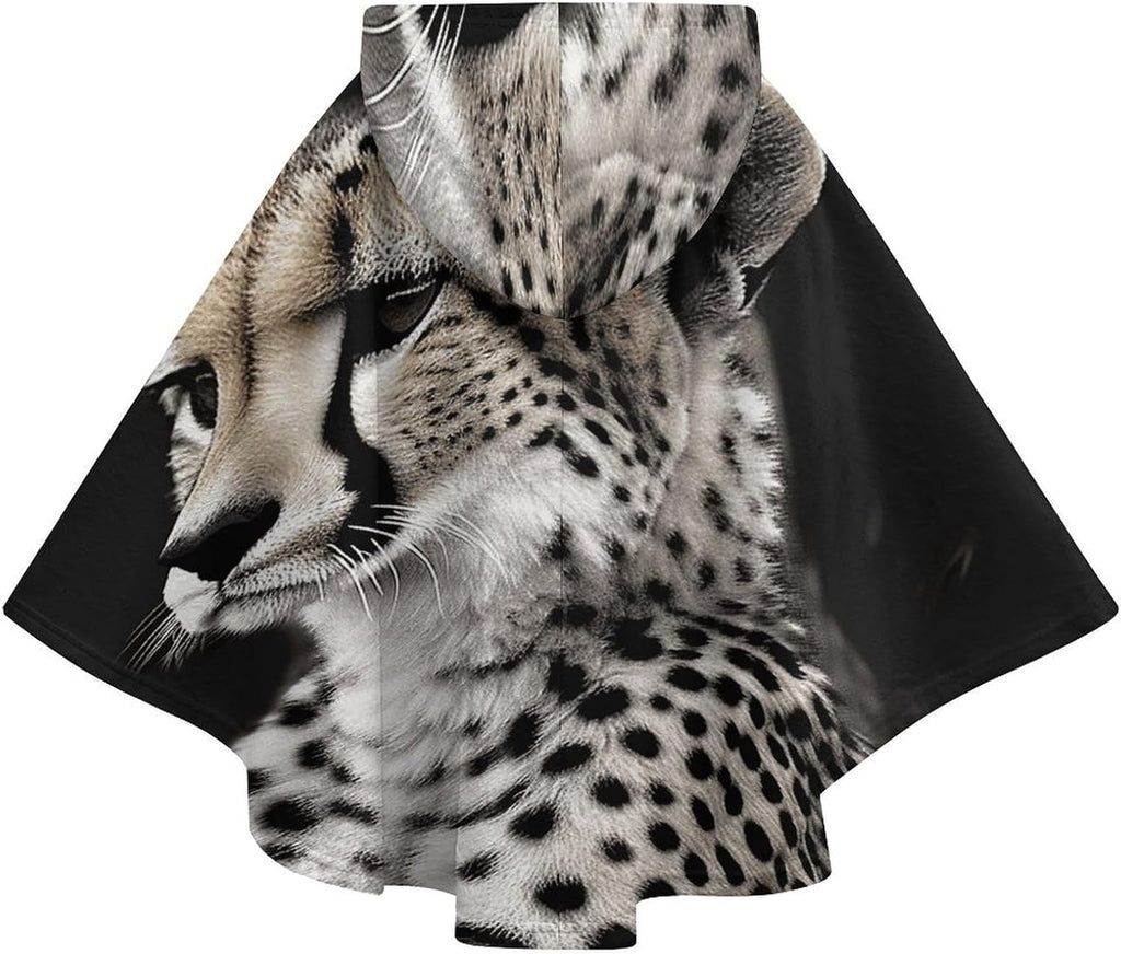 Cheetah Wearable Blanket Hoodie Flannel Hooded Blanket | Sweatshirt Oversized Cozy Sweater Gift