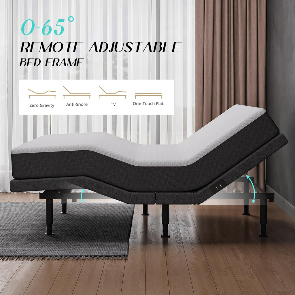 King Size Adjustable Bed Frame - Elderly & Senior Friendly, Zero Gravity, Head/Foot Adjustment, Enhanced