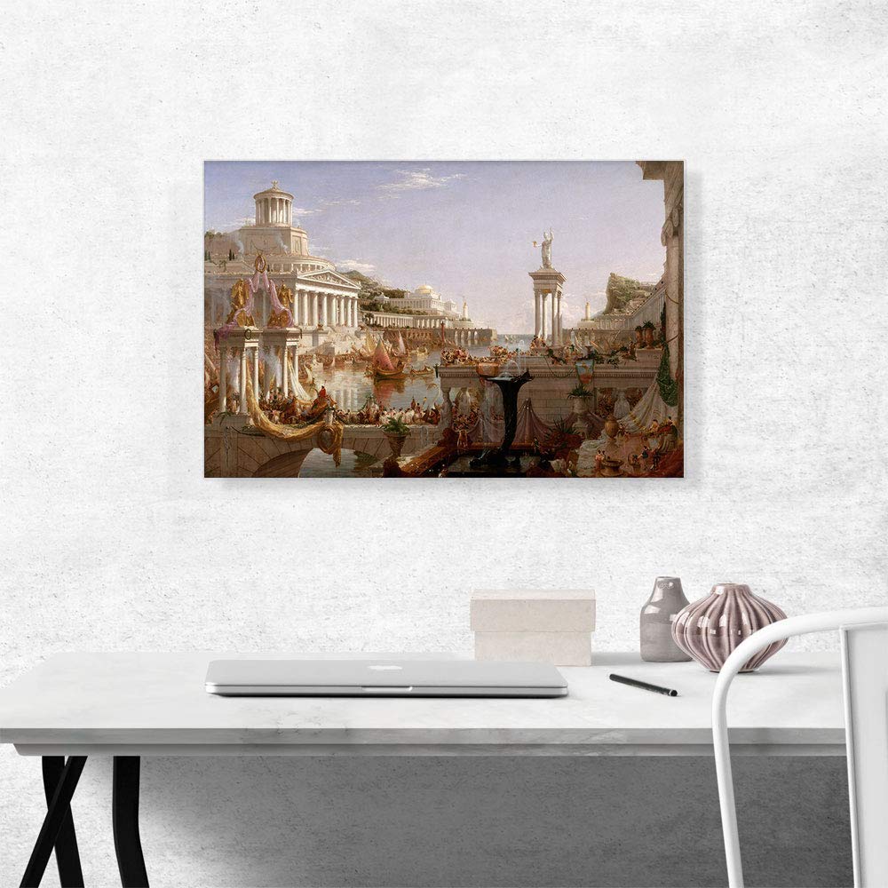 The Consummation The Course Of The Empire 1836 Canvas Art Print Stretched Framed Painting Picture Poster Giclee Wall