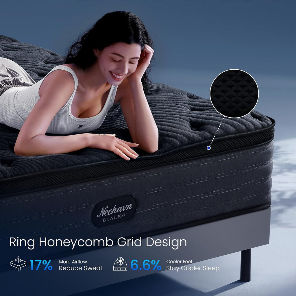Full Size Mattress, 12 Inch Cooling Gel Memory Foam - Medium Firm Hybrid Mattress in a Box, Fiberglass-Free, Soft
