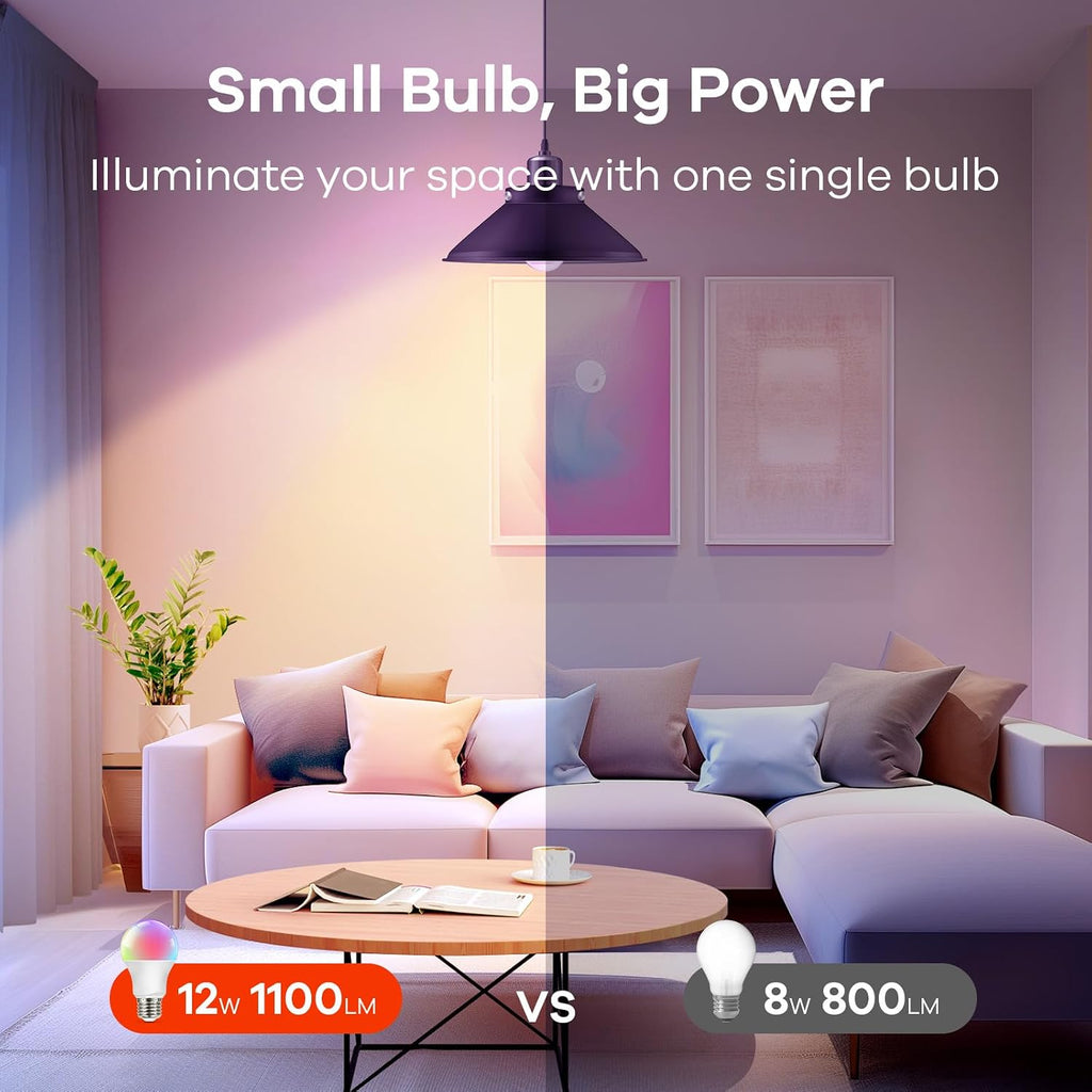 Matter Smart Light Bulb A19, Works with Alexa/Apple Home/Google