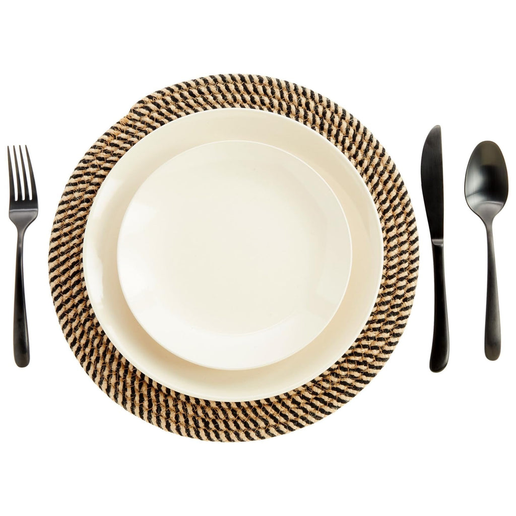 Round Jute Placemats - Indoor & Outdoor Charger Plates - Heat-Resistant Table Mats - Rustic Natural Placemats - 13"
