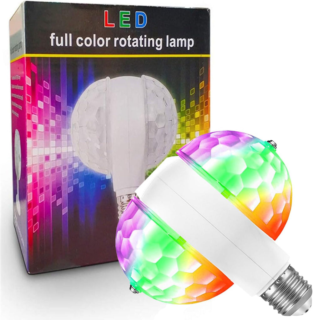 Magic Rotating AC 85-265V E26/E27 LED Disco Ball Light, RGB Disco Light Bulb, Multi-Colored Dj Disco Lights
