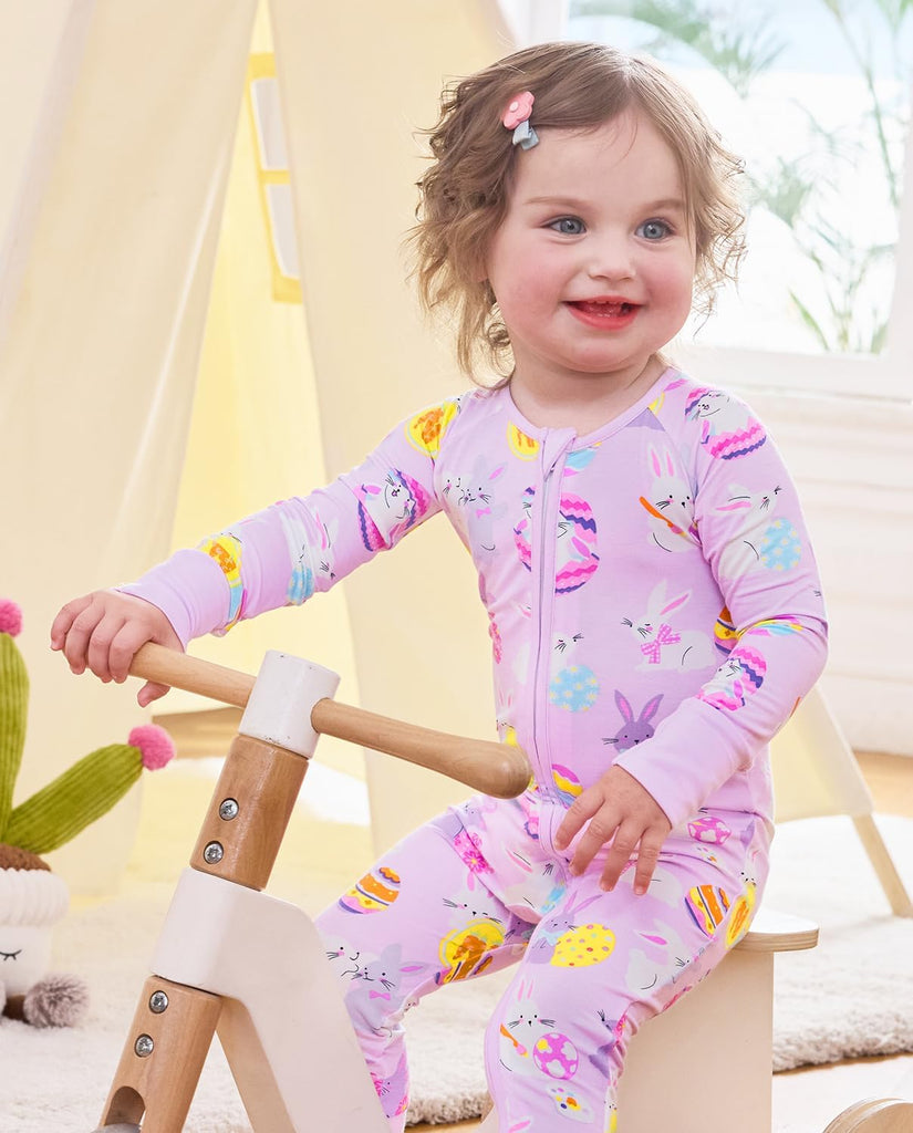 Viscose Derived from Bamboo Baby Footie Pajamas Convertible Sleeper for Baby Girl Zipper Onesie