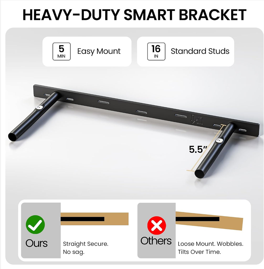 16Inch Floating Shelves for Wall, 8 Inch Deep Shelves |Bedroom|Kitchen Wall Mounted, Wood Hanging Shelf with