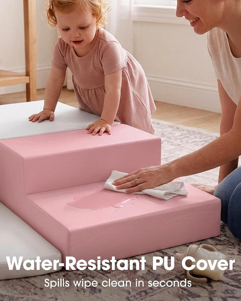 Dove PU Leather Piece Foam Climbing Blocks for Toddlers 1-3