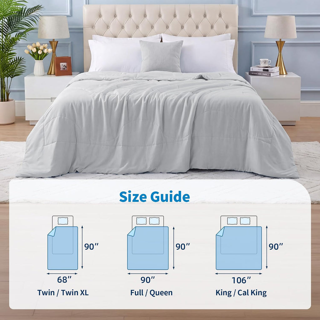 Cooling Comforter Queen Size, Cooling Blanket for Hot Sleepers Lightweight Summer Blanket with Double-Sided Cold Tech