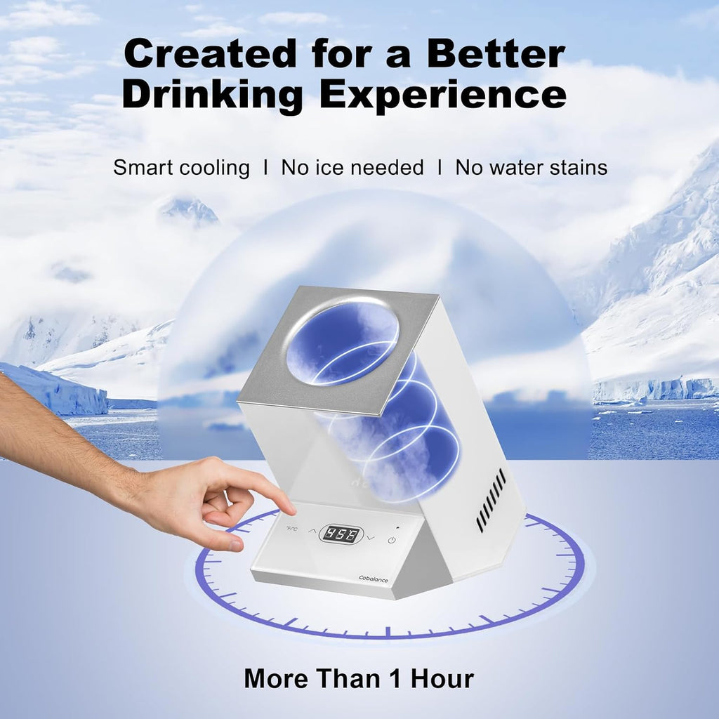 Wine Chiller,Electric Wine Cooler Bucket for 750ml Vino or Some Champagne,Single Bottle Chiller for Poolside