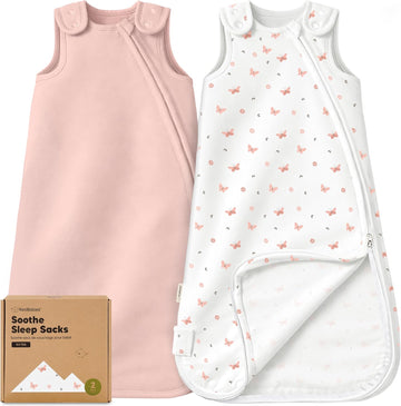 Pack Organic Baby Sleep Sacks, 100% Cotton 0.5TOG (Butterflies, )