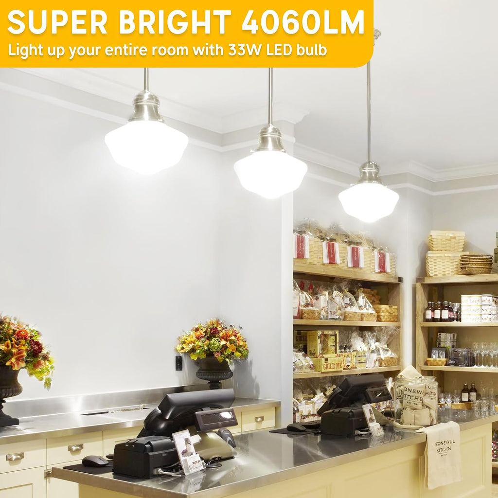 300W Equivalent Super Bright A23 LED Light Bulbs, Daylight White 5000K