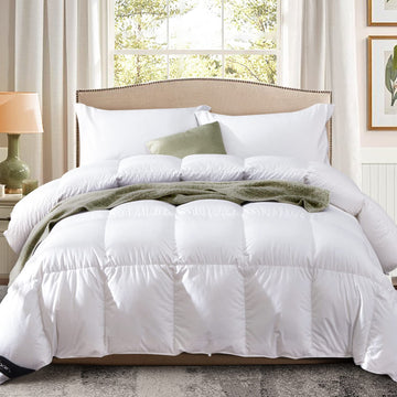 California King Down Comforter, All Season Duvet Insert, White