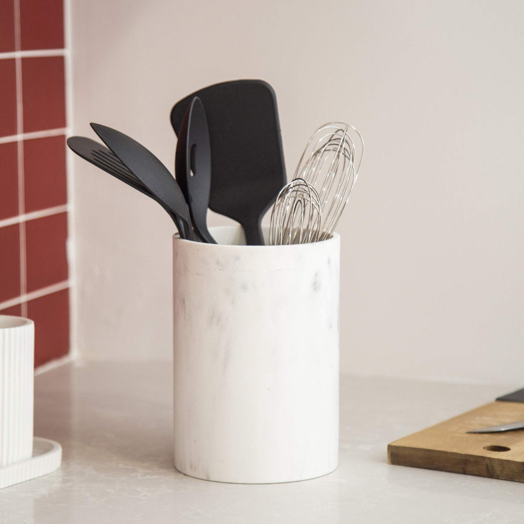 Marble Matte Countertop Utensil Caddy - Spatula Holder