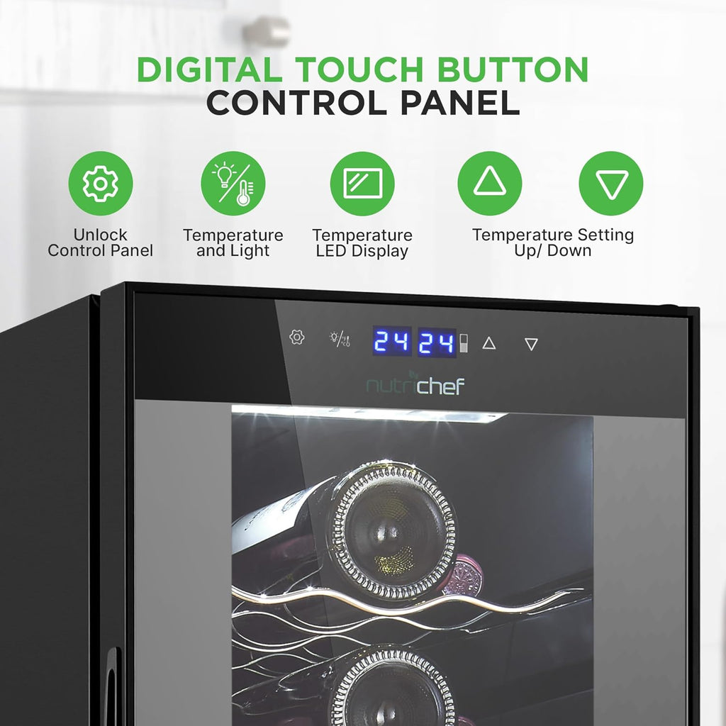 27 Bottle Wine Fridge | Dual Zone Wine Chiller | Adjustable Temperature 41°F to 