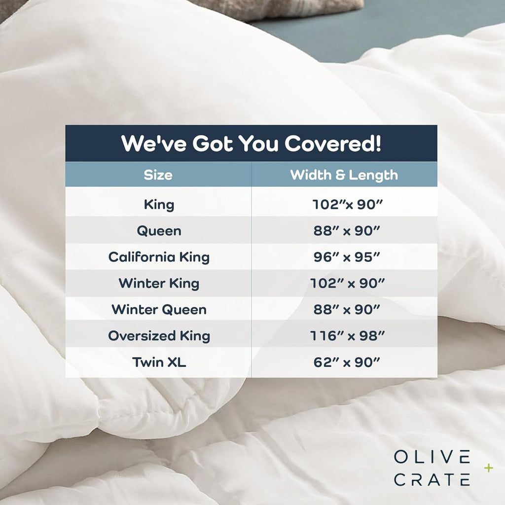Cooling Down Alternative Comforter - Hypoallergenic King Duvet Insert Lightweight