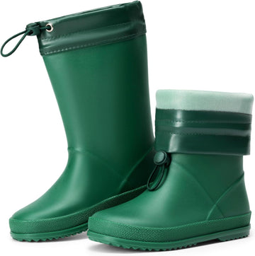 Kids Waterproof Drawstring Rain Boots