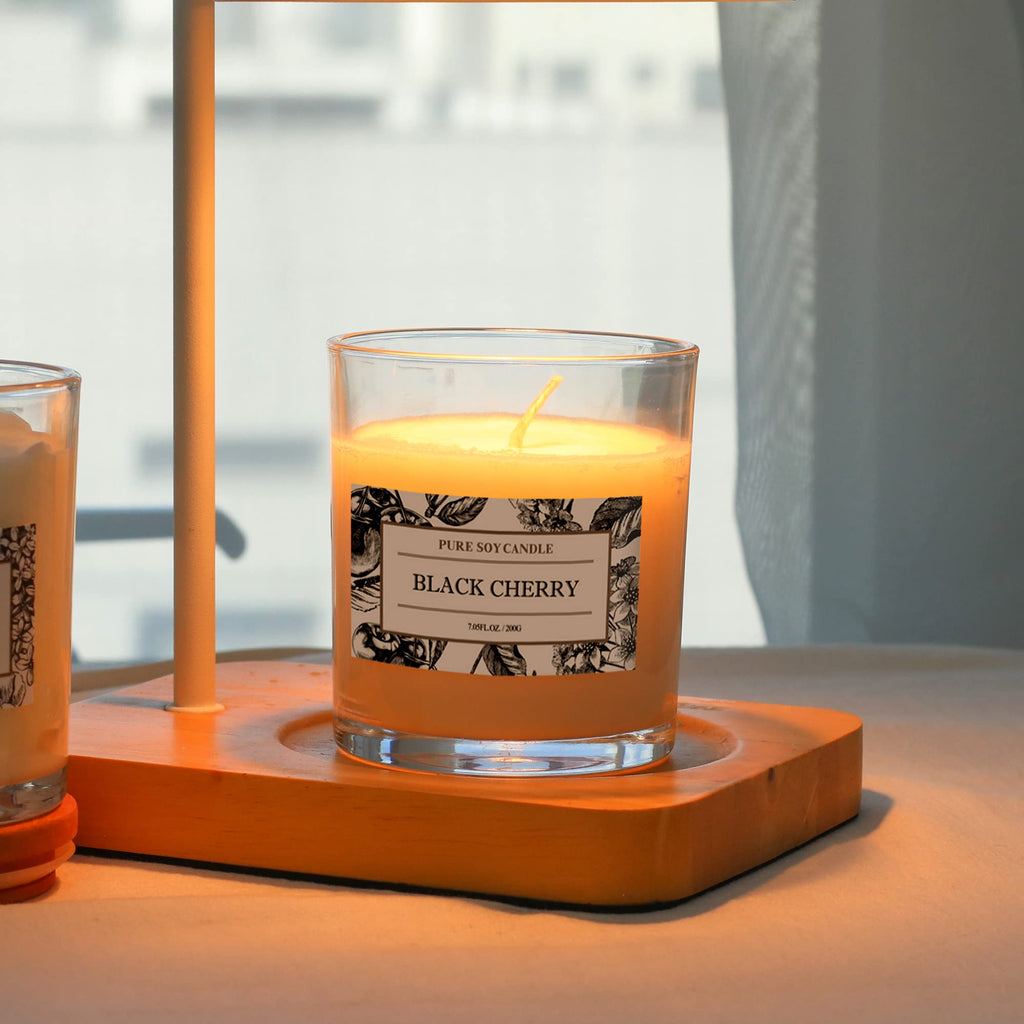 Black Cherry Merlot Soy Candles with Messages, Fall Candles Bestfriend Gift, Energizing Fruity Scent