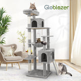 Heavy Duty Cat Tree, 70 inch Sturdy Cat Tree for Indoor Cats Extra Large Cat Tower with Scratching Post, Hammock