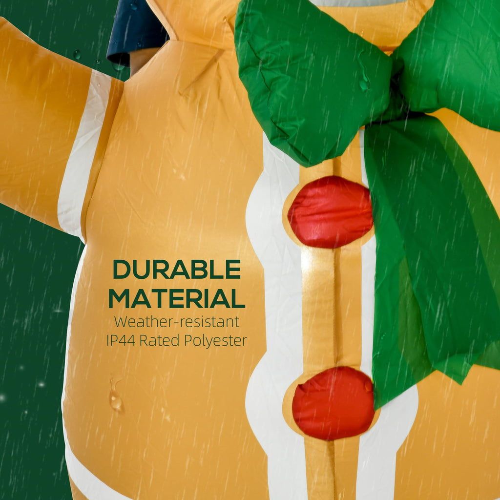 6ft Christmas Inflatable Gingerbread Man Outdoor Yard Decoration