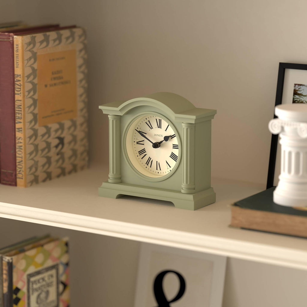 Kensington Mantel Clock | Small Arch top Clock | Sage Green