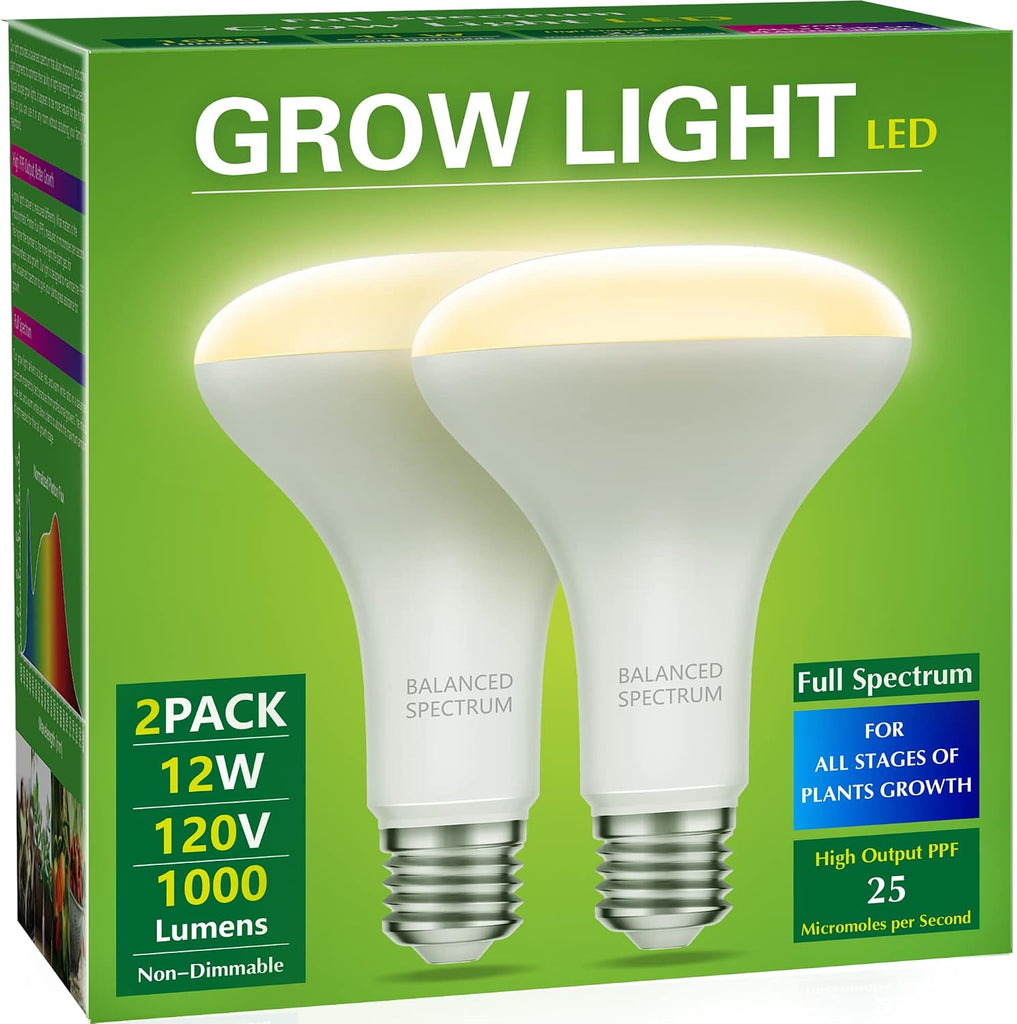 LED Grow Light Bulb 2 Pack & 3 Hanging Grow Light