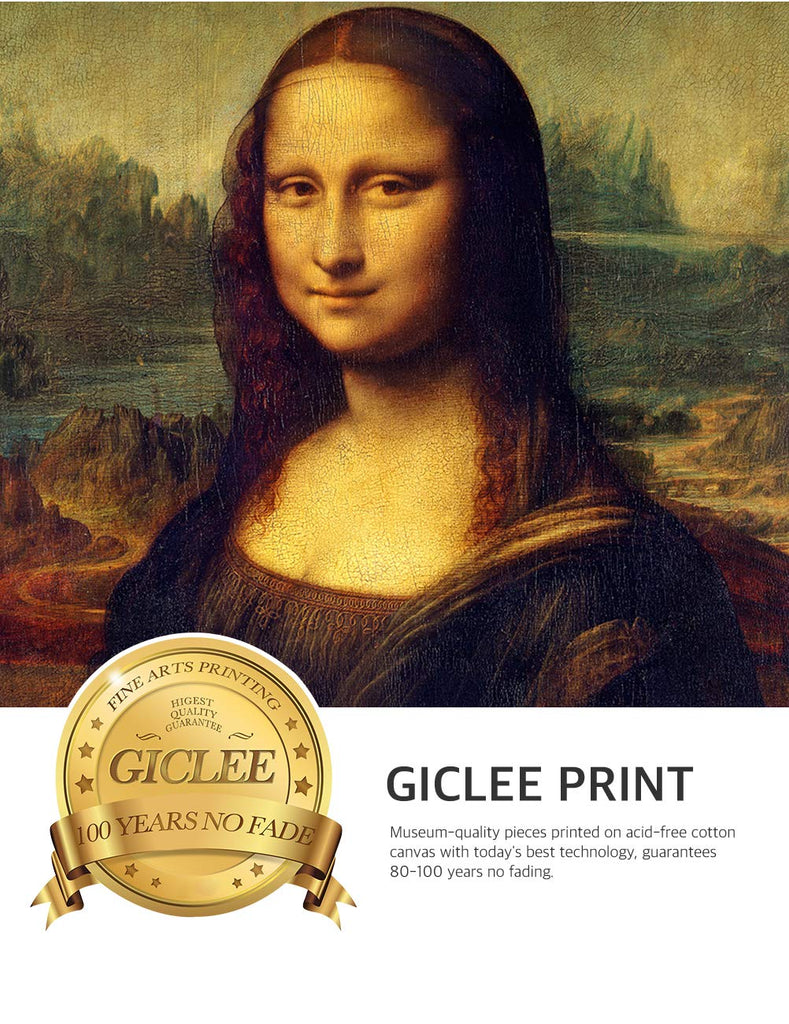 Mona Lisa Framed in Champagne Gold, 24x18