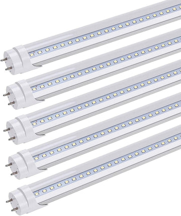 48in LED Tube Light 4FT 5000K Dual-End Powered,T8 Ballast Bypass, 18W (48W Equivalent), 2160 Lumens, Daylight White