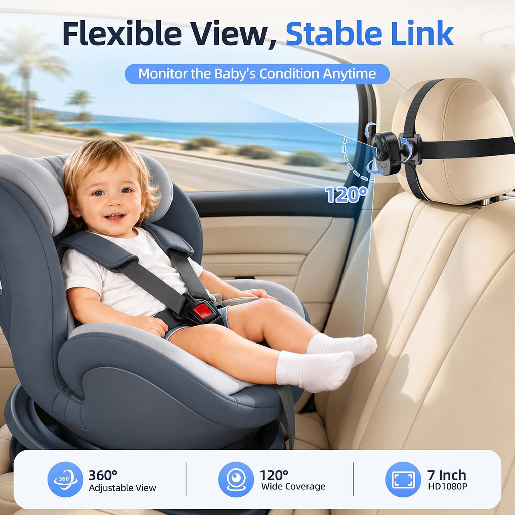 Car Camera Dual Monitor: Ultra Clear Night Vision, Auto Day/Night Mode