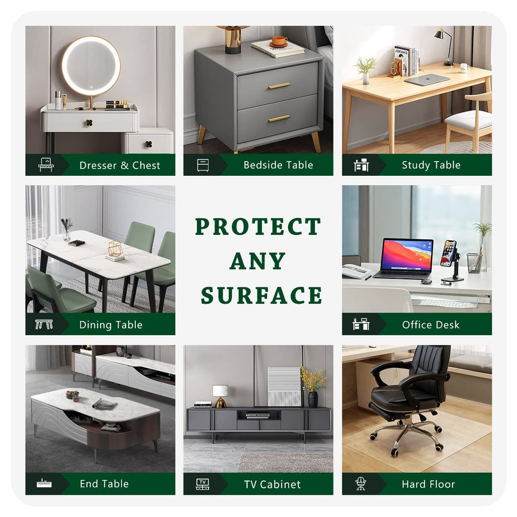 38x84 Inch Transparent Coffee Table Protector Wipeable Vinyl Top Protector Clear Plastic PVC Tablecloth Glass Dinner