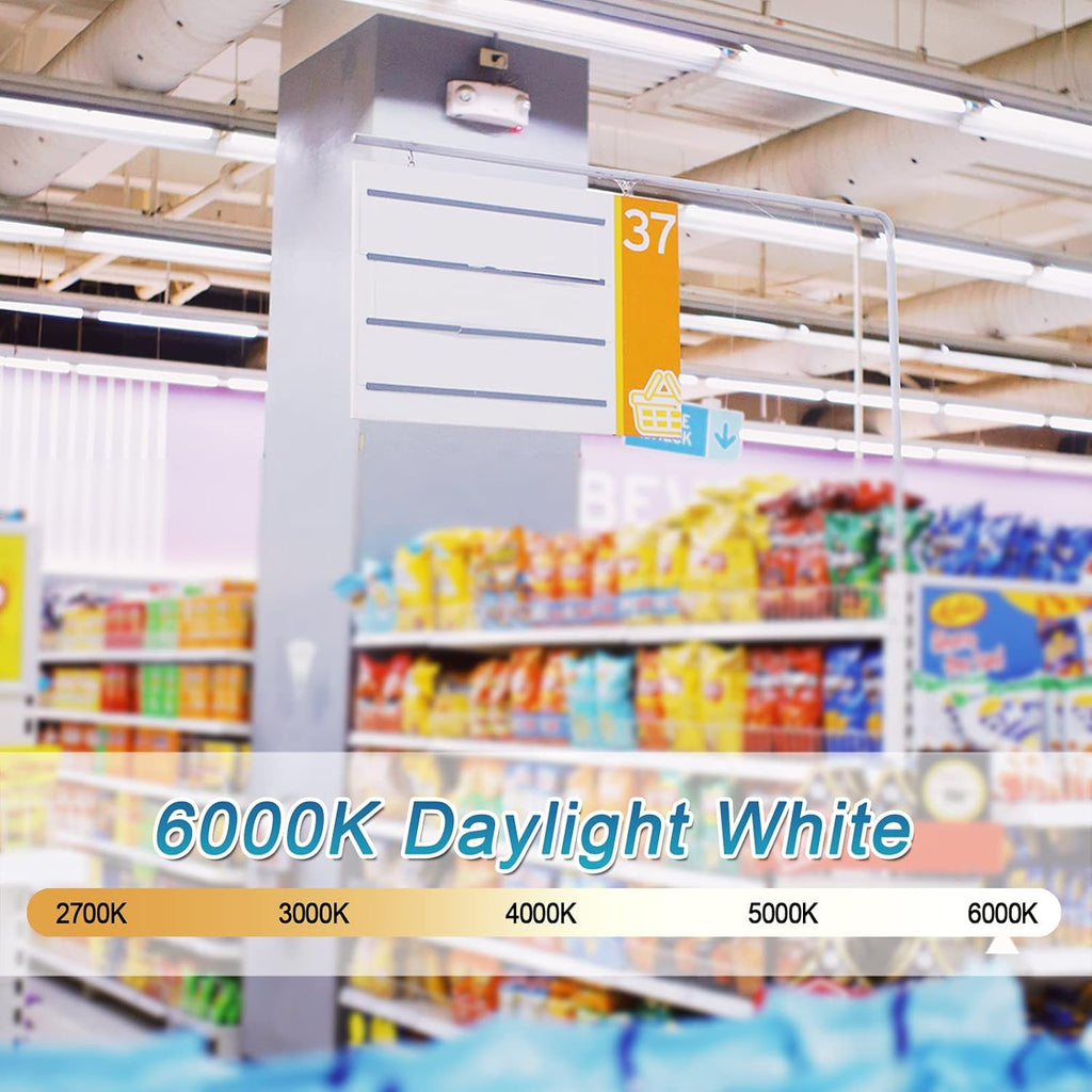 T8 LED Bulbs 4 Foot, 24W 3000LM, 6000K, Ballast Bypass