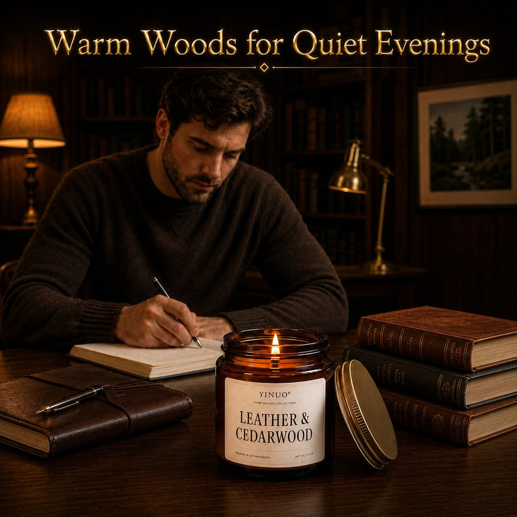 Scented Candle Gift Set, 9 Pack 3.5oz Fall & Winter Amber Jar Candles