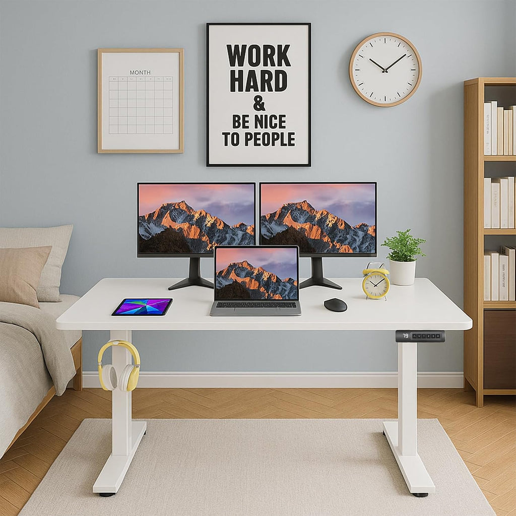 Dual Motor Electric Standing Desk Frame, Heavy Duty Dual-Beam Frame | Heavy-Duty Dual-Beam Frame Desk Legs, Fits Up