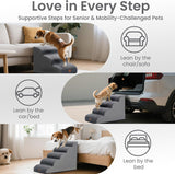 Ramp Dog Stairs for Couch Sofa and Chair 15.7" H, 3-Step Pet Steps for Small Dogs and Cats