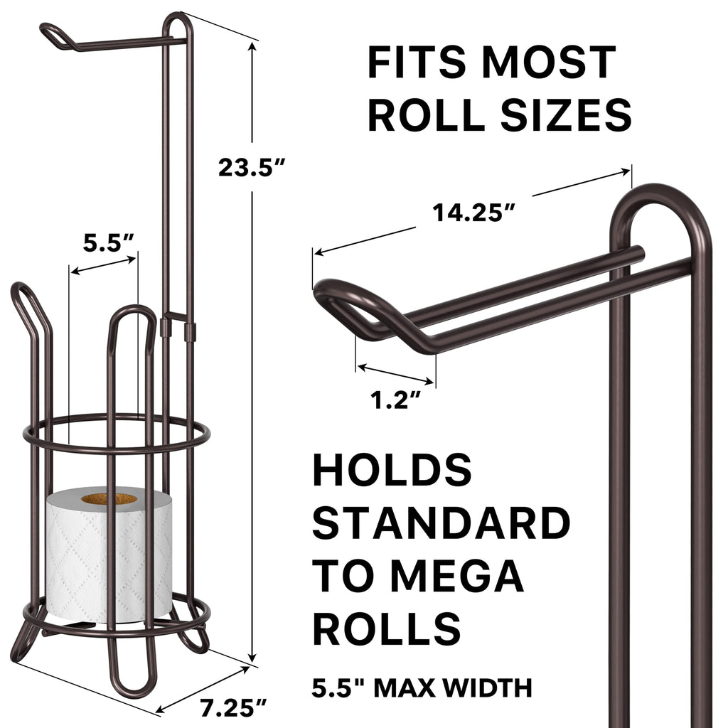 Bathroom Toilet Paper Storage Holder Stand Shelf, Bronze