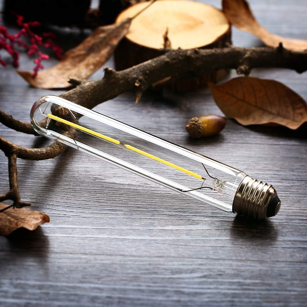 Dimmable 4W LED Tube Bulbs 4000K Daylight White, T10 Tubular Edison Style LED Filament Bulb, Vintage Light Bulbs 40