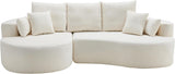 106" Curved Modular Sectional Sofa, Comfy Sofa Couch with Chaise Lounge, Modern Cloud Couch with Deep Seat