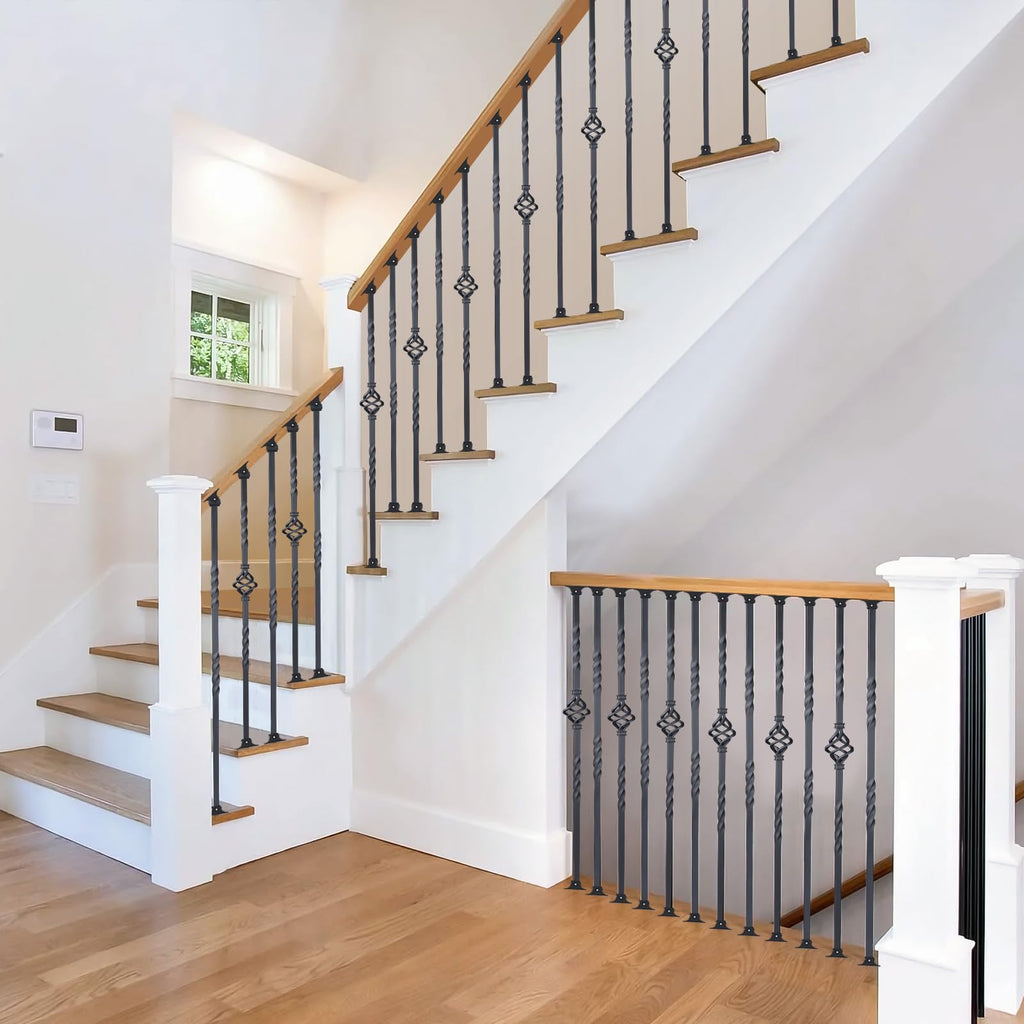 10 Pack Staircase Balusters, Iron Balusters for Staircase Indoor