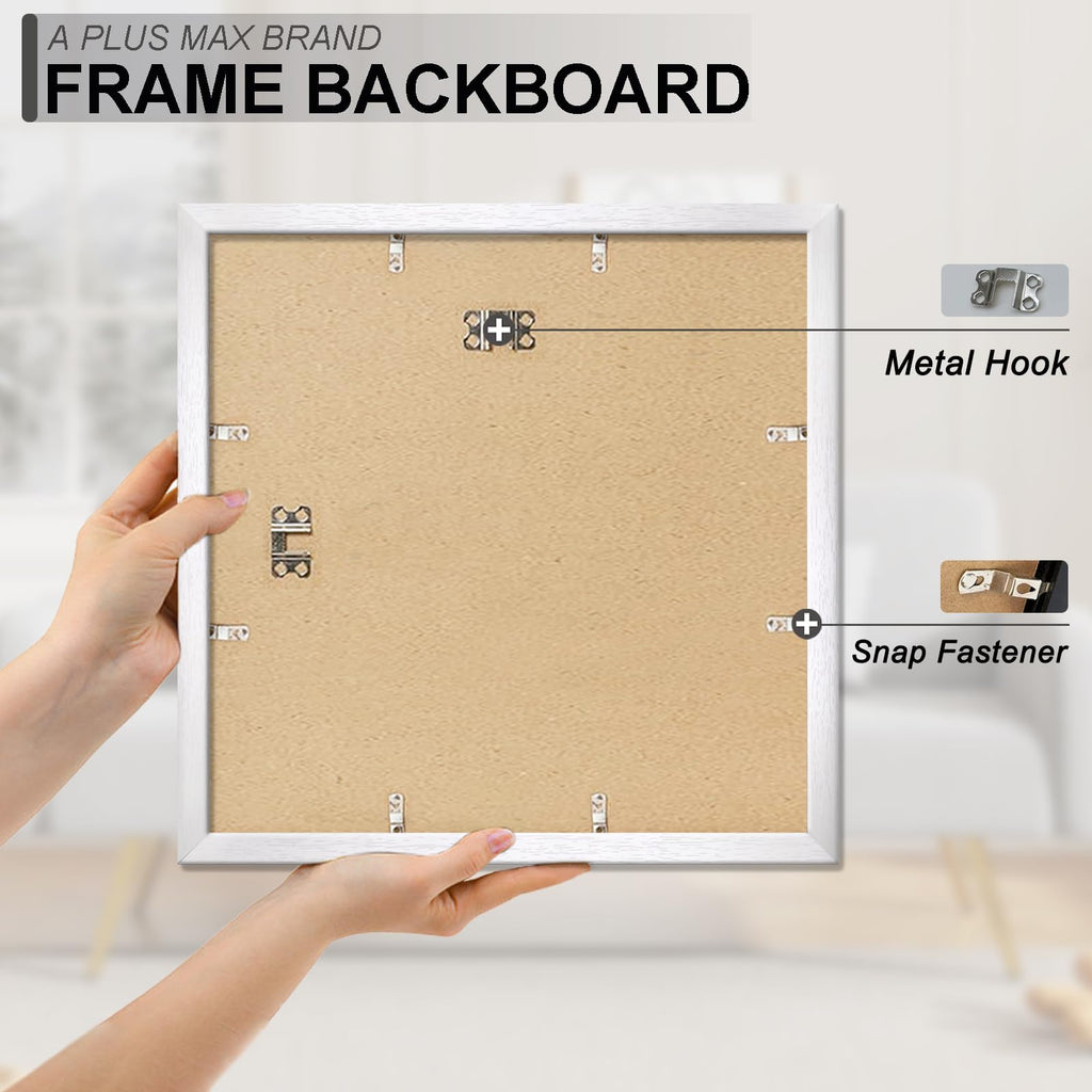 16x16 Picture Frame White Light Weight Wall Mount