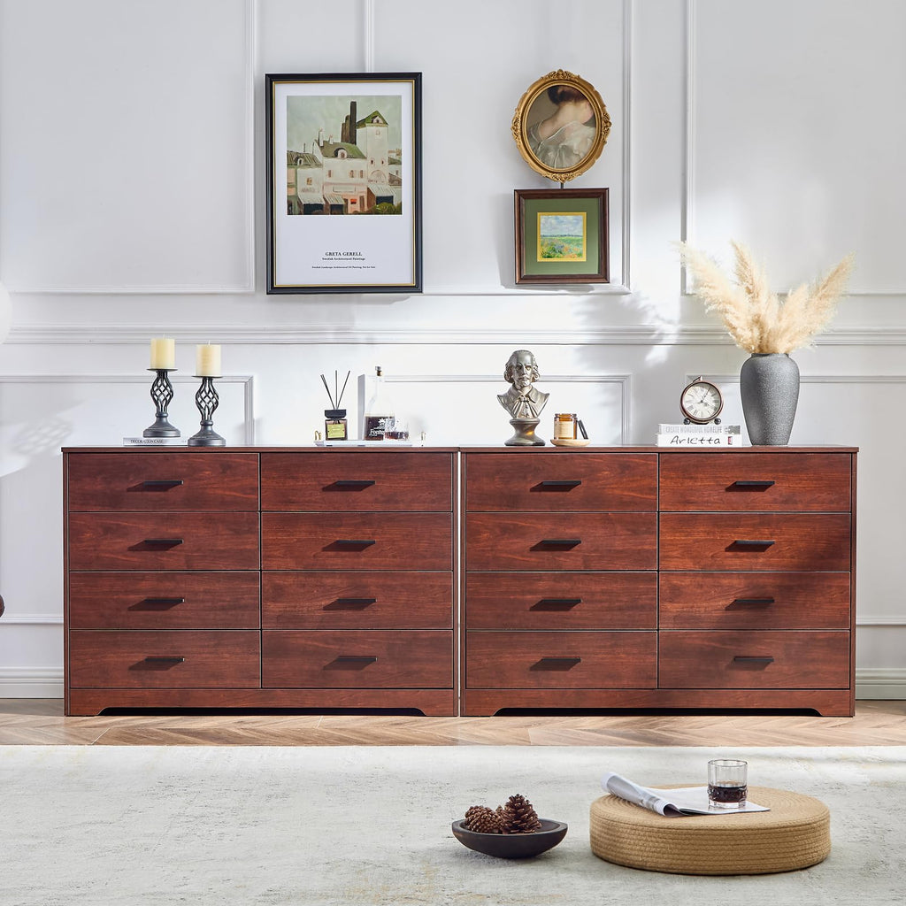 Cherry Wood Dresser, 8 Drawer